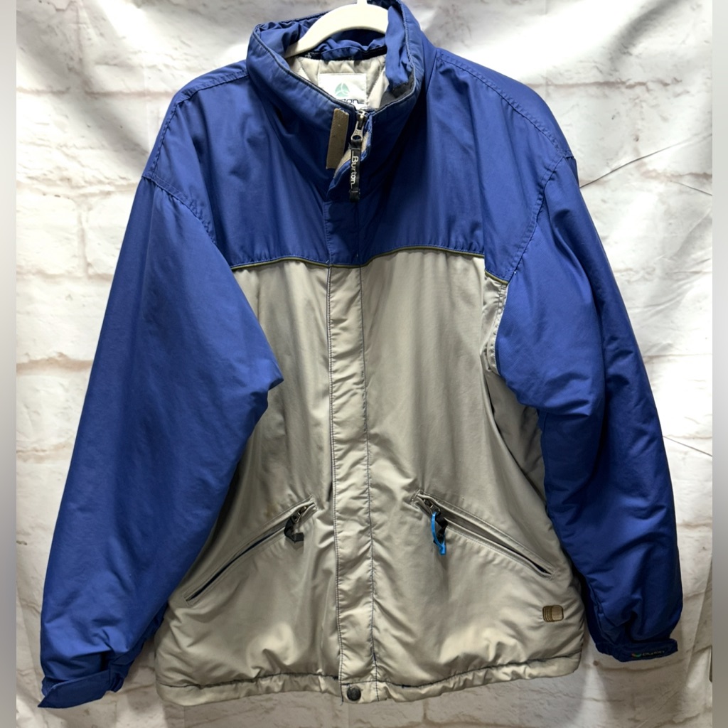 Burton Snowboard Jacket Blue Gray Size Medium Men’s